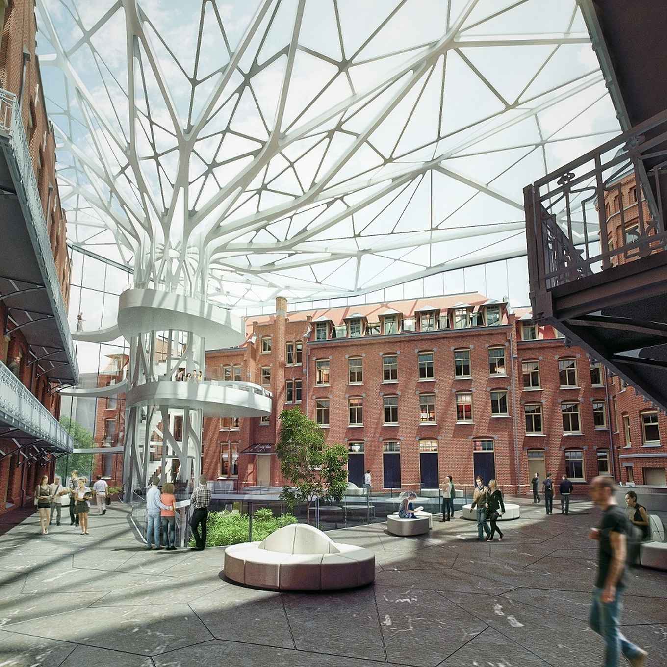 Scenario A impressie atrium UB